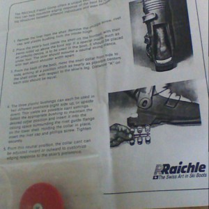Raichle Canting Instructions