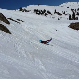 Snowboard crash